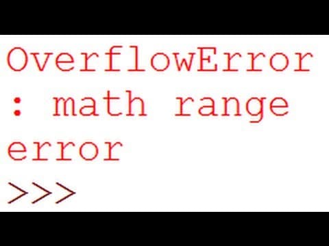 OverflowError: math range error Python Error Debugging thumbnail
