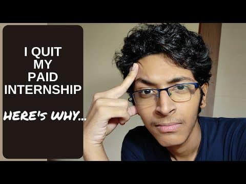 Why Did I Leave My First Internship So Quickly? thumbnail