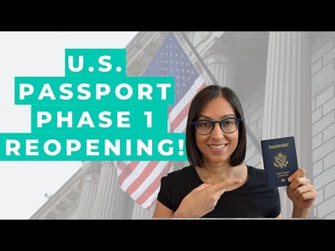 US Passport Application Update | Phase 1 Reopening thumbnail