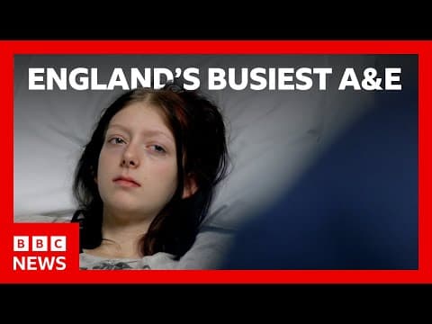 Inside England's busiest A&E seeing hundreds of flu patients daily | BBC News thumbnail