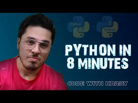 Python in 8 Minutes (in Hindi) 🐍 thumbnail