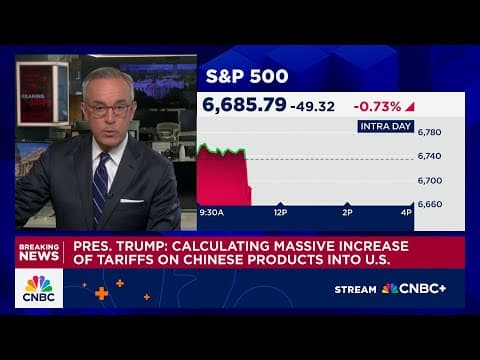 President Trump threatens 'massive' tariff increase on Chinese products into U.S. thumbnail