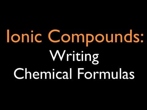 How to Write Chemical Formulas for Ionic Compounds thumbnail