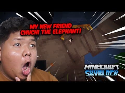 PEENOISE MINECRAFT: SKYBLOCK #25 - WE GOT VISITORS! thumbnail
