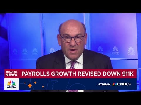 Job growth revised down by 911K through March, signaling economy on shakier footing than realized thumbnail