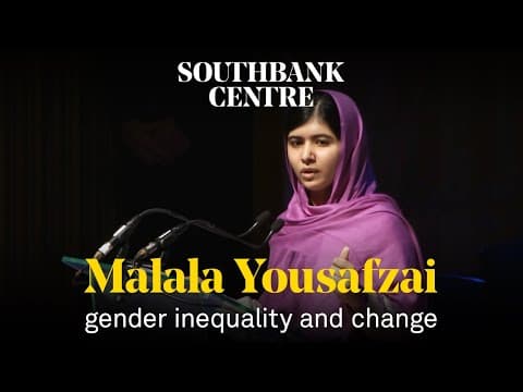 Malala Yousafzai on gender inequality and change thumbnail