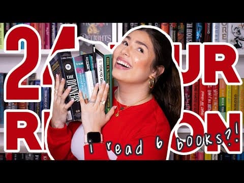 reading 6 books in 24 HOURS?! // cosy 24 hour readathon vlog 👀⚡️ thumbnail