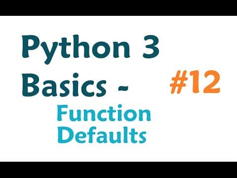 What Are Default Function Parameters in Python? thumbnail