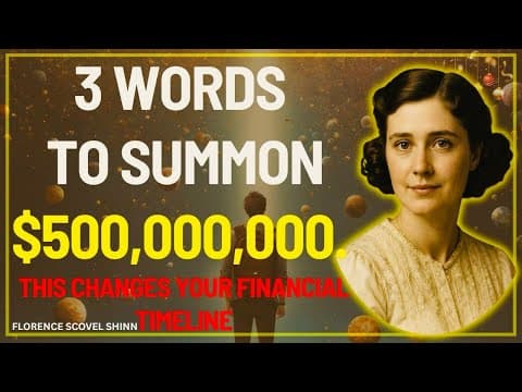 Stop Asking, Use These 3 Exact Words To Activate Massive Wealth in 2026 / Florence Scovel Shinn thumbnail