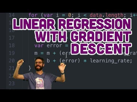 3.4: Linear Regression with Gradient Descent - Intelligence and Learning thumbnail