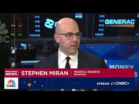 Fed Governor Stephen Miran: A 50 bps cut is ‘appropriate’ for December, but at least 25 thumbnail