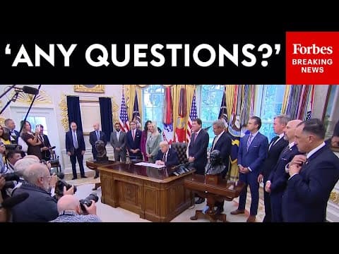 BREAKING NEWS: Trump Takes Multiple Questions About Charlie Kirk Assassination, Probe, And Reactions thumbnail