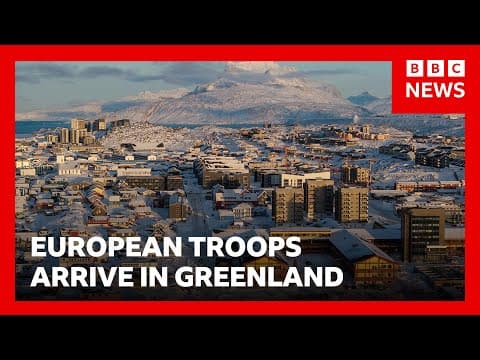 Troops and vessels from European Nato allies arrive in Greenland | BBC News thumbnail