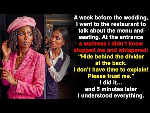 The waitress saw me and whispered, “Hide quick and just watch.” 5 minutes later, everything changed… thumbnail