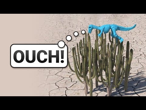 Watch This Virtual Dinosaur Fall Into A Cactus! 🦖🌵 thumbnail