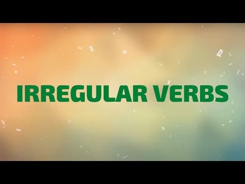 Irregular Verbs | Learn All Irregular Verbs in One Song thumbnail