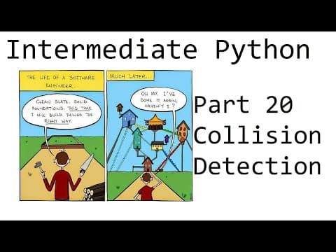 Detecting collisions - Intermediate Python Programming p.20 thumbnail