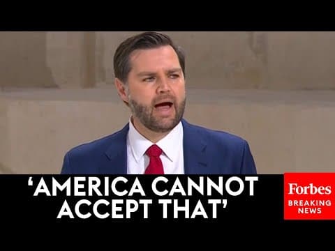 FULL REMARKS: JD Vance Puts European Leaders On Notice About Trying To Regulate U.S. Tech Giants thumbnail