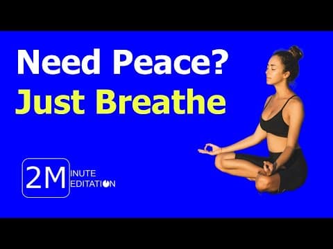 BREATHE your way to PEACE OF MIND with this POWERFUL short 2 MINUTE MEDITATION practice! thumbnail