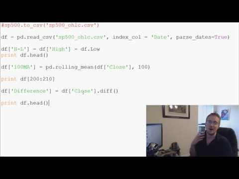 Pandas with Python 2.7 Part 5 - Column Operations (Math, moving averages) thumbnail