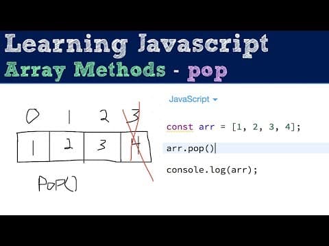 Pop - Array Methods - Javascript Tutorial thumbnail