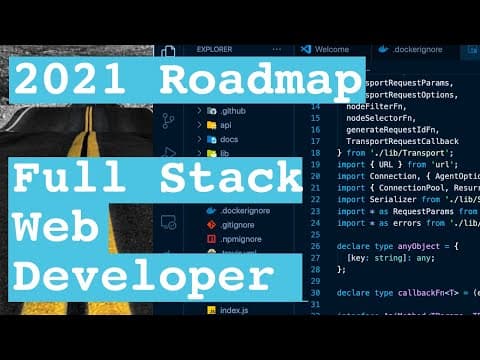 Simplest 2021 roadmap to become a full stack web developer thumbnail