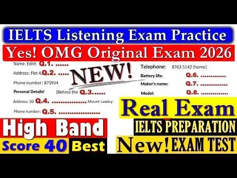IELTS LISTENING PRACTICE TEST 2026 WITH ANSWERS | 10.01.2026 thumbnail