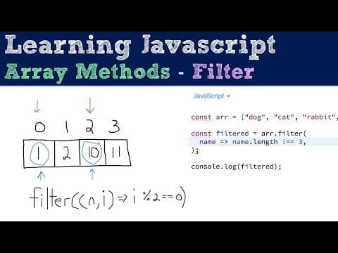 Filter - Array Methods - Javascript Tutorial thumbnail