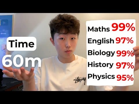 Revealing how I study 1 hour a day for PERFECT grades🥱 thumbnail