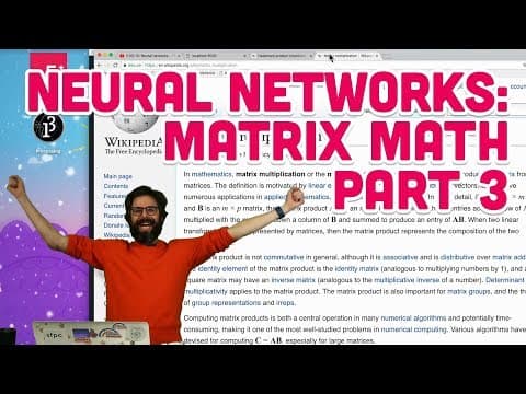 10.9: Neural Networks: Matrix Math Part 3 - The Nature of Code thumbnail