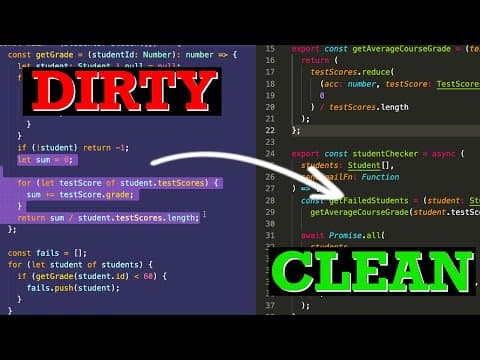 How to Refactor Bad Code into Clean Code in TypeScript thumbnail