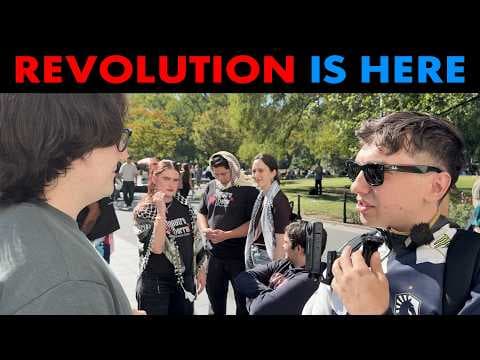 I Crashed a Paid Protestor Meeting thumbnail