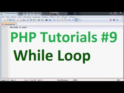 Basic PHP Tutorial 9: While Loop thumbnail
