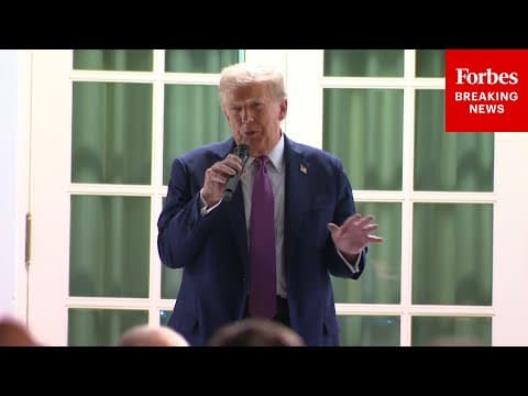 JUST IN: Trump Speaks Directly To Lawmakers At Congressional Dinner At White House Rose Garden thumbnail
