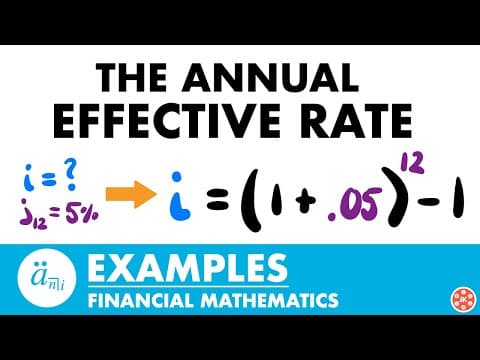 Annual Effective Rate Examples | Exam FM | Financial Mathematics - JK Math thumbnail