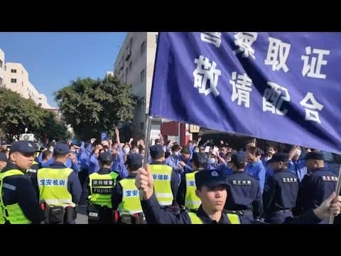 Rare glimpse of Chinese citizens fighting back against the regime thumbnail