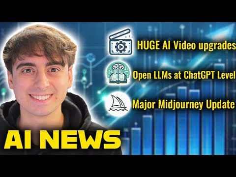 Major AI News Updates to Keep the Hype REAL! | Open LLMs, Midjourney, AI Video & More thumbnail
