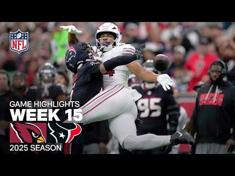 Arizona Cardinals vs. Houston Texans Game Highlights | NFL 2025 Season Week 15 thumbnail