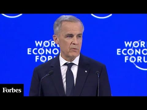 Canadian PM Mark Carney Decries Trump's Greenland Threats, Tariffs At World Economic Forum In Davos thumbnail