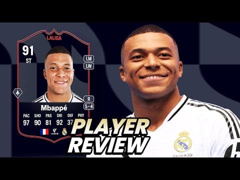 91 LA LIGA PLAYER OF THE MONTH MBAPPE SBC POTM REVIEW FC 26 ULTIMATE TEAM thumbnail