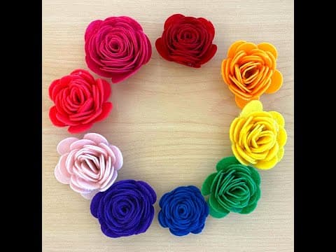 How to Cut and Assemble Felt Flowers Using a Silhouette Machine thumbnail