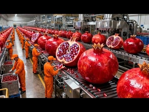 Inside a Modern Pomegranate Factory: From Farm to Delicious Drink (The Whole Process) thumbnail