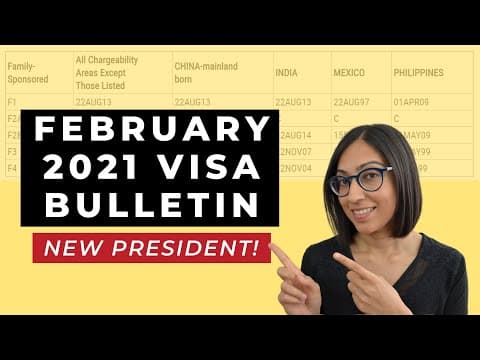 Visa Bulletin February 2021 | Visa Bulletin Update (New President!) thumbnail