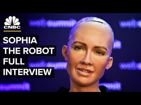 Interview With The Lifelike Hot Robot Named Sophia (Full) | CNBC thumbnail