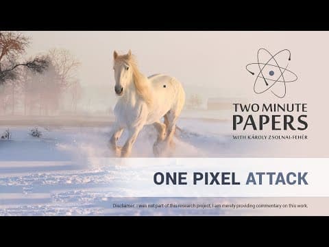 One Pixel Attack Defeats Neural Networks | Two Minute Papers #240 thumbnail
