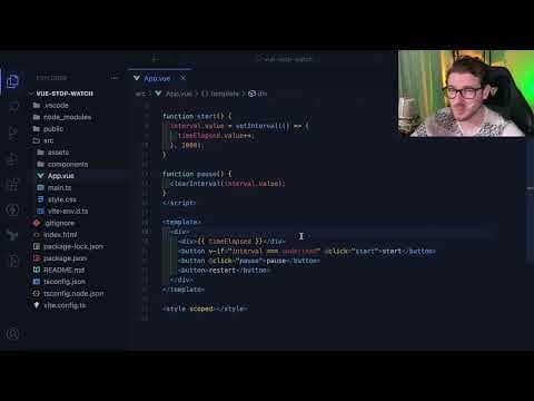 Introduction to Vue3 - Building a Stop Watch Timer (with Composition API) thumbnail