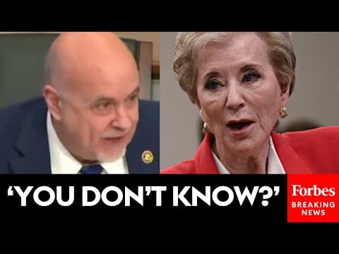 Mark Pocan Appears Shocked By Sec. Linda McMahon's Answer To His Question About Elon Musk thumbnail