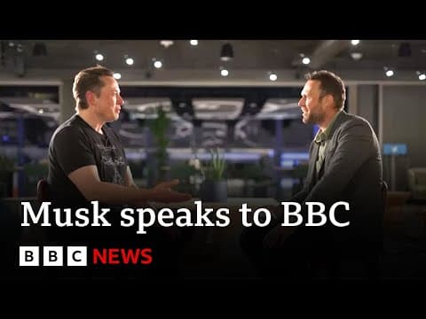 Elon Musk tells BBC about 'painful' Twitter takeover in exclusive interview - BBC News thumbnail