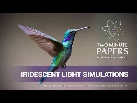 Iridescent Light Simulations | Two Minute Papers #165 thumbnail
