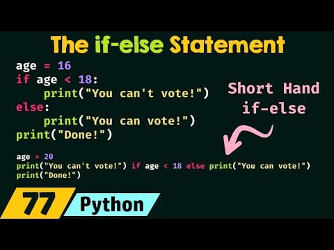 The if-else Statement in Python thumbnail